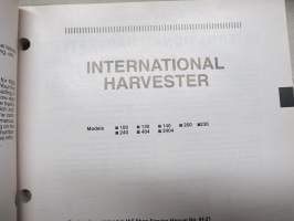 International Harvester Shop Manual -korjaamokirja, englanninkielinen, mallistoluettelo kuvissa