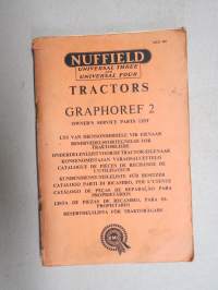 Nuffield Universal Three &amp; Four - 3 &amp; 4 tractors Graphoref 2 owner´s service parts list -varaosaluettelo