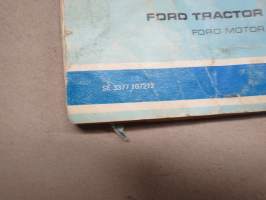 Ford 8600 traktori -käyttöohjekirja, englanninkielinen
