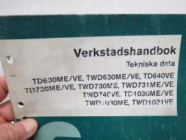 Volvo Penta TD 630, 640, 730, 740, 1030 sarjojen &quot;Tekniska Data&quot; Verkstadshandbok -korjaamokirjasarjan osa, teknistä tietoa