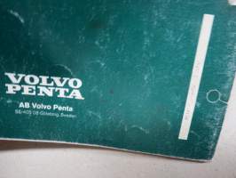 Volvo Penta TD 630, 640, 730, 740, 1030 sarjojen &quot;Tekniska Data&quot; Verkstadshandbok -korjaamokirjasarjan osa, teknistä tietoa