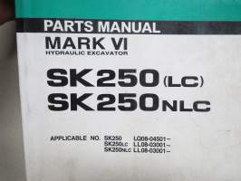 Kobelco SK250 (LC), SK250 NLC Parts Manual -varaosaluettelo