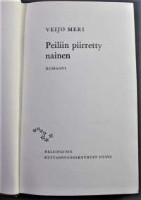 Peiliin piirretty nainen