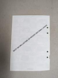 Trima / Bergsjö frontlastare 730, 820, 1420, 1440, 930, 1020, 1620, 1640, 1220, 1840 Instruktionsbok -kuormaaja, käyttöohjekirja ruotsiksi