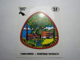 Tyrväntö Liikeliiton lomakeskus -tarra, matkamuistotarra 1970-luvulta