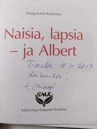 Naisia, lapsia - ja Albert (tekijän omiste, signeerattu)