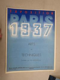 Exposition Paris 1937 Arts &amp; Techniques 1937 nr 8 -Pariisin Maailmannäyttelylehti, Öljykongressi, hajuvedet, La participation du Danemark, Esto-Letto-Lithuanienne ym