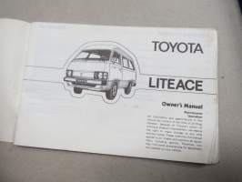Toyota Lite-Ace Owner´s manual -käyttöohjekirja englanniksi