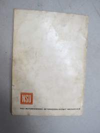 NSU Printz -käyttöohjekirja