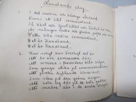 Kanalands Sång -turunmaalaisen paikan &quot;ylistyslaulu&quot; 1930-luvulta koululaisen kirjoittamana