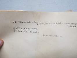 Kanalands Sång -turunmaalaisen paikan &quot;ylistyslaulu&quot; 1930-luvulta koululaisen kirjoittamana