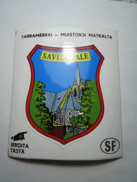 Savitaipale -tarra, matkamuistotarra 1970-luvulta