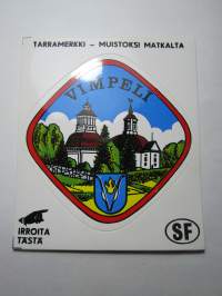 Vimpeli -tarra, matkamuistotarra 1970-luvulta