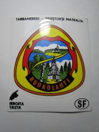 Ruokolahti -tarra, matkamuistotarra 1970-luvulta