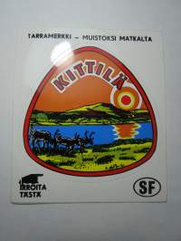 Kittilä -tarra, matkamuistotarra 1970-luvulta