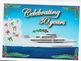 Catalina Express  30 years -  laivapostikortti  postikortti taittokortti kulkenut