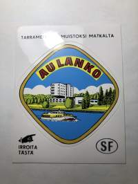 Aulanko -tarra, matkamuistotarra 1970-luvulta