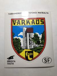 Varkaus -tarra, matkamuistotarra 1970-luvulta