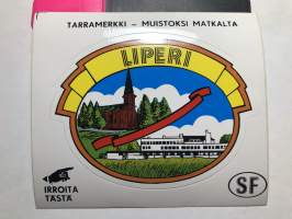 Liperi -tarra, matkamuistotarra 1970-luvulta