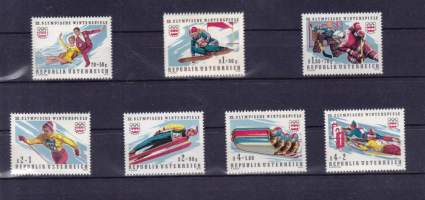 Itävalta - XII Olympische Winterspiele Innsbruck 1976 Österreich - Postituoreita ** merkkejä 7 kpl