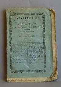 Underrättelser från Keiserliga Finska Hushållnings- Sållskapet. (Keräilykirja, erittäin harvinainen, 1800-luku)