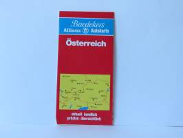 Baedekers Straßenkarte Österreich -maantiekartta