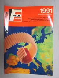 Fram oil filters 1991 -tuoteluettelo