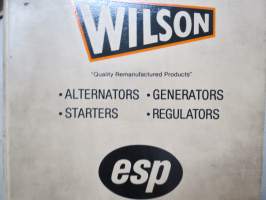 Wilson Alternators, Generators, Starters, Regulators -tuoteluettelo