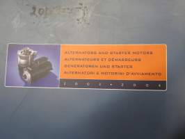 Iskra Alternators and Starter motors -catalogue