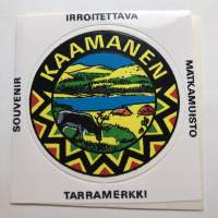 Kaamanen -tarra, matkamuistotarra 1970-luvulta