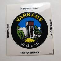 Varkaus Vesitorni -tarra, matkamuistotarra 1970-luvulta