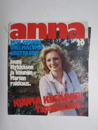 Anna 1978 nr 20, 16.5.1978, Jouni Mykkänen, Eini &amp; Tapani Kansa, Mirja Tervamaa, Erkki Aho, Elämää Marskin tyttärenä, Seija Paakkola, Maija-Liisa Peuhu, ym.