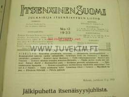 Itsenäinen Suomi 1933 nr 12