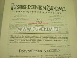 Itsenäinen Suomi 1933 nr 1