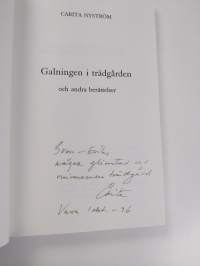 Galningen i trädgården : och andra berättelser (signeerattu, tekijän omiste)