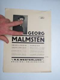 Sunnuntai-ilta - Söndagskväll (Georg Malmstén) -nuotit