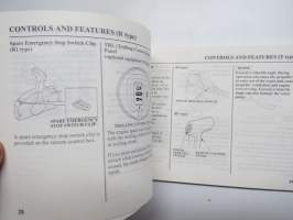 Honda BF40D-BF50D outboard owner´s manual -perämoottori, käyttöohjekirja englanniksi