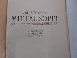 Valistuksen Mittausoppi kaupunkien kansakouluille 1923 4.painos