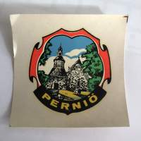 Perniö -siirtokuva / vesisiirtokuva / dekaali -1960-luvun matkamuisto