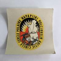 Napapiiri - Polcirkeln - Arctic Circle - Cercle Polaire -siirtokuva / vesisiirtokuva / dekaali -1960-luvun matkamuisto