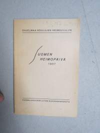 Suomen heimopäivä 1937 - Ohjelmaa koulujen heimojuhliin