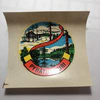 Pyhätunturi - Kansallispuisto -siirtokuva / vesisiirtokuva / dekaali -1960-luvun matkamuisto