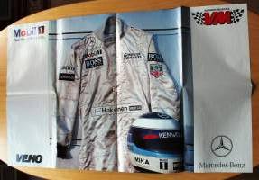 Juliste - Vauhdin Maailma VM - Mika Häkkinen Euroopan GP Jerez 1997 Voittaja/ Mobil 1/Mercedes Benz