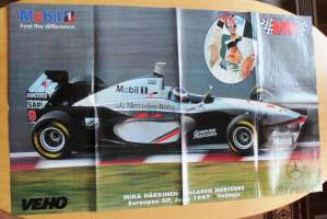 Juliste - Vauhdin Maailma VM - Mika Häkkinen Euroopan GP Jerez 1997 Voittaja/ Mobil 1/Mercedes Benz