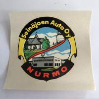 Seinäjoen Auto Oy - Nurmo -siirtokuva / vesisiirtokuva / dekaali -1960-luvun matkamuisto