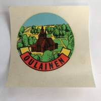 Oulainen -siirtokuva / vesisiirtokuva / dekaali -1960-luvun matkamuisto