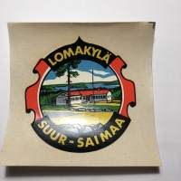 Lomakylä - Suur-Saimaa -siirtokuva / vesisiirtokuva / dekaali -1960-luvun matkamuisto