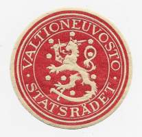 Valtioneuvosto  - paperisinetti käyttämätön