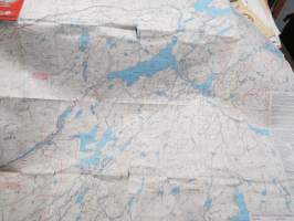 Inari - Menesjärvi ulkoilukartta 1:50 000 Friluftskarta - Outdoor map - Wanderkarte 1982