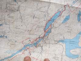 Inari - Menesjärvi ulkoilukartta 1:50 000 Friluftskarta - Outdoor map - Wanderkarte 1982